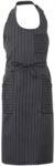Apron with pockets and small pockets, in polyester, colour black pinstripe ROMD0709.GT