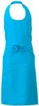 Apron with pockets and small pockets, in polyester, colour turquoise ROMD0709.TU