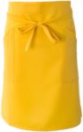 Cook apron with double pocket, fastened with a lace at the waist. Color: black ribbed ROMD1009.GI