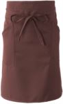 Cook apron with double pocket, fastened with a lace at the waist. Color: black ROMD1009.MA