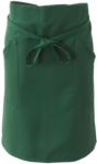 Cook apron with double pocket, fastened with a lace at the waist. Color: Green ROMD1009.VE