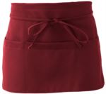 Apron with lace closure, colour burgundy ROMD0109.BO
