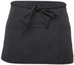 Apron with lace closure, colour black ribbed ROMD0109.MN