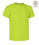 Man short sleeved crew neck cotton T-shirt, color  fuchsia PASUNSET.VEA