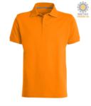 Short sleeved polo shirt with three buttons closure, 100% cotton, acid green colour PAVENICE.AR