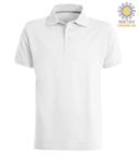 Short sleeved polo shirt with three buttons closure, 100% cotton, yellow colour PAVENICE.BI