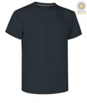 Man short sleeved crew neck cotton T-shirt, color black PASUNSET.BL