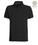 Short sleeved polo shirt with three buttons closure, 100% cotton, light military green colour PAVENICE.NE