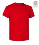 Man short sleeved crew neck cotton T-shirt, color  fuchsia PASUNSET.RO