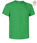 Man short sleeved crew neck cotton T-shirt, color emerald green PASUNSET.JEG