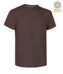 Man short sleeved crew neck cotton T-shirt, color  fuchsia PASUNSET.MA