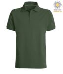 Short sleeved polo shirt with three buttons closure, 100% cotton, navy blue colour PAVENICE.VE