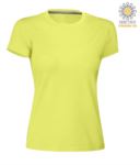 Women short-sleeved cotton short-sleeved crew neck T-shirt, color orange PASUNSETLADY.GIL