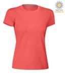 Women short-sleeved cotton short-sleeved crew neck T-shirt, color orange PASUNSETLADY.HO