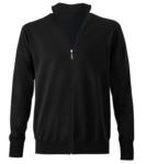 Unisex full zip sweater, elbow patches, ribs on the lower edges and cuffs, cotton and wool fabric
color black
 PABOARDING.NE
