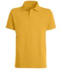 Short sleeved polo shirt, closed collar, double stitching on shoulders and armholes, vents at the bottom, reinforcement on the back of the neck, colour Kelly Green X-CPUI10.884
