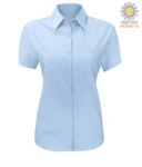 women shirt with short sleeves Blue X-K548.BS