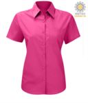 women shirt with short sleeves for work light blue X-K548.FU