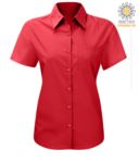 women shirt with short sleeves for work Orange X-K548.RO