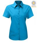 women shirt with short sleeves for work Orange X-K548.TUR