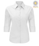work uniform shirt with 3/4 sleeves Turquoise color X-K558.BI