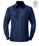 men long sleeved shirt Blu color for professional use X-K545.BL
