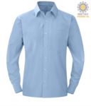 men long sleeved shirt Blu color for professional use X-K545.BS