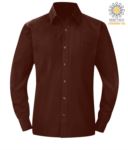 men long sleeved shirt Brown color for professional use X-K545.MA