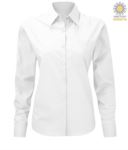 women long sleeved shirt for work uniform Bright Sky color X-K549.BI