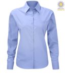women long sleeved shirt for work uniform Turquoise color X-K549.BS