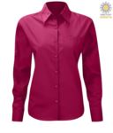 women long sleeved shirt for work uniform red color X-K549.FU