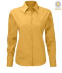 women long sleeved shirt for work uniform orange color X-K549.GI
