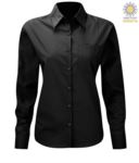 women long sleeved shirt for work uniform Black color X-K549.NE