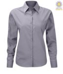 women long sleeved shirt for work uniform Light Gray color X-K549.SI