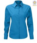 women long sleeved shirt for work uniform Dark Blue color X-K549.TUR