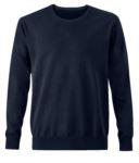 Men crew neck pullover, long sleeves, ribs on the lower edges and cuffs, cotton and acrylic fabric
color black
 X-R717M.FN