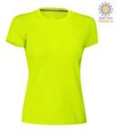 Women short-sleeved cotton short-sleeved crew neck T-shirt, color orange PASUNSETLADY.GIF
