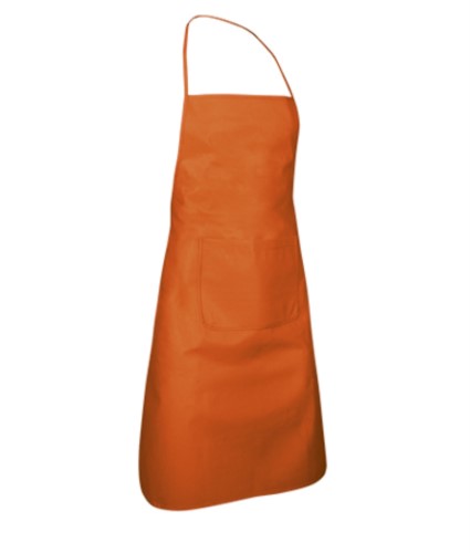 Tnt Apron with pocket. Color orange