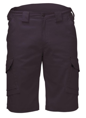 Lightweight multi-pocket Bermuda shorts with stretch cotton fabric, resistant to chemical treatments. Colour: blue