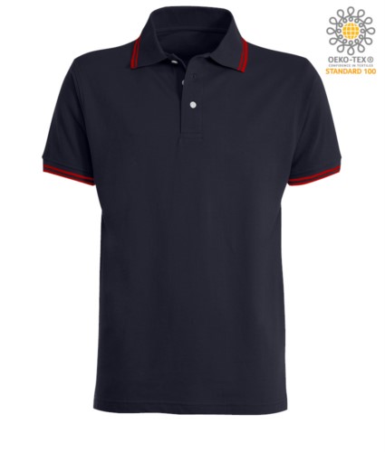 Bicolor working short sleeve polo