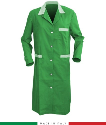 Green long sleeved work gown