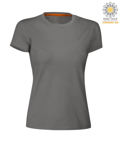 Women short-sleeved cotton short-sleeved crew neck T-shirt  color smoke