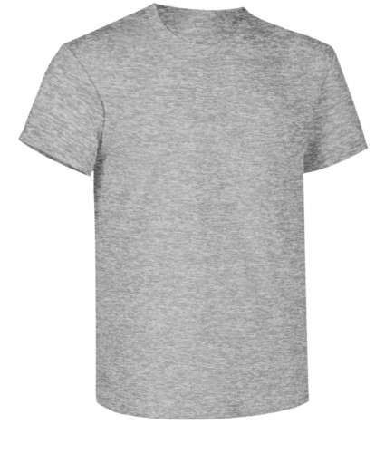 T-shirt, ribbed collar with elastane, color sport grey
