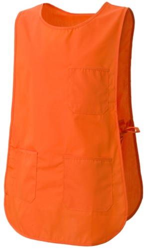 Cape with pockets, with the possibility of lateral adjustment with laces, color orange