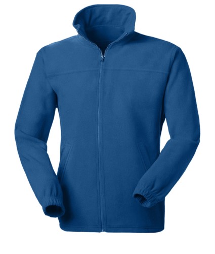 Long zip anti-pilling fleece with two pockets. Colour royal blue
