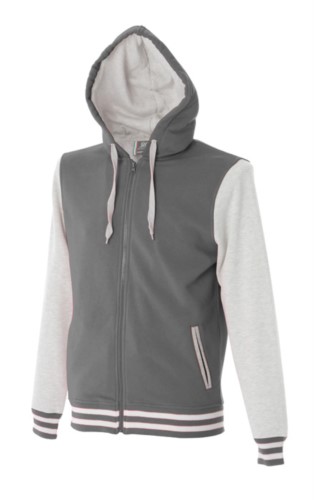 customizable long zip work sweatshirt grey and white colour