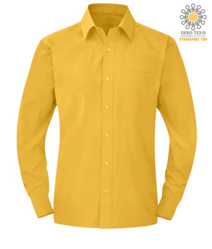 men long sleeved shirt Yellow color for professional use