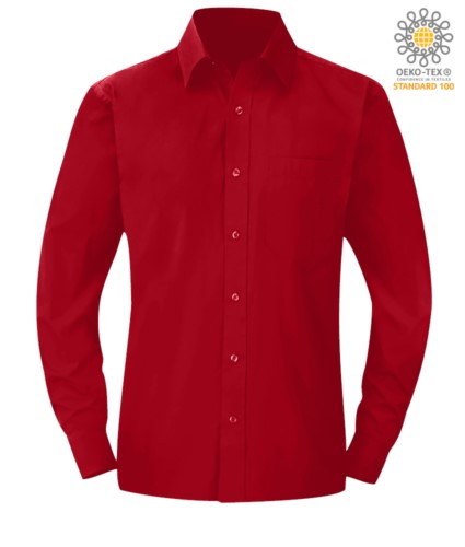 men long sleeved shirt Red color for professional use