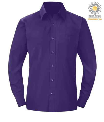 men long sleeved shirt Purple color for professional use