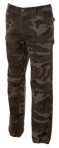 Multi pocket work trousers with stretch fabric, colour camouflage green